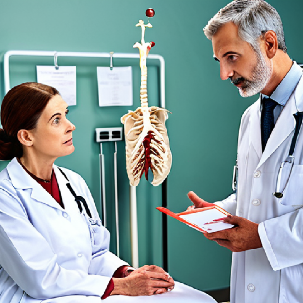**
"A compassionate doctor in a fully clothed, professional medical gown, explaining blood cell formation to a patient in a modest hospital setting. The doctor is using a simplified diagram of bone marrow. Safe for work, appropriate content, professional, perfect anatomy, correct proportions, well-formed hands, natural pose, family-friendly illustration."
**