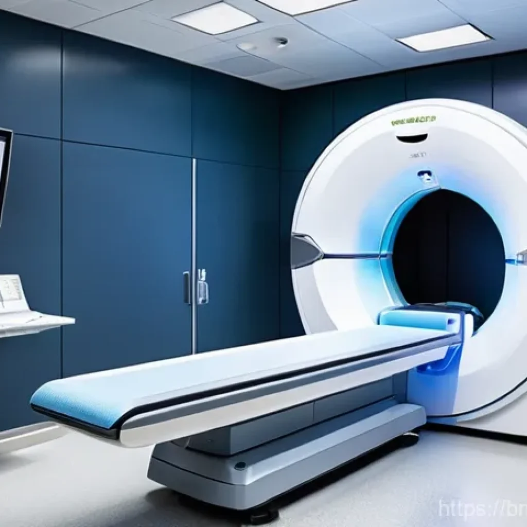 암 진단을 위한 PET CT 검사 - **Prompt 1: Advanced PET-CT Technology in a Modern Clinic**
    A sleek, futuristic PET-CT scanner t...